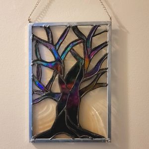Stained Glass Tree Panel